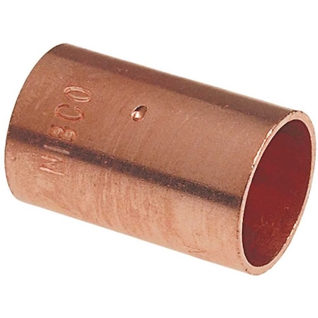 Nibco 1/4 in. Copper Pressure Cup x Cup Coupling Fitting with Dimple Stop I60014